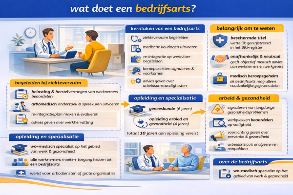 Alles over het beroep bedrijfsarts Wat doet een bedrijfsarts